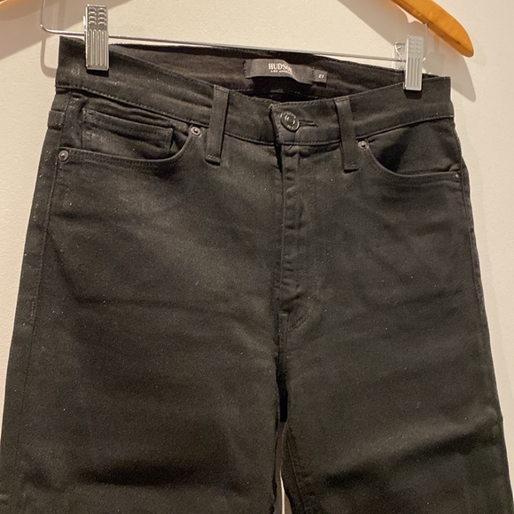 Hudson jeans, Barbara Coated High Waist Ankle Straight Leg Jean, 27, blackEUC - Picture 7 of 12